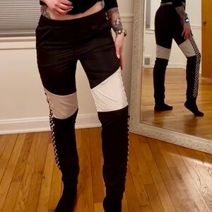 Black and White Checkered Pants